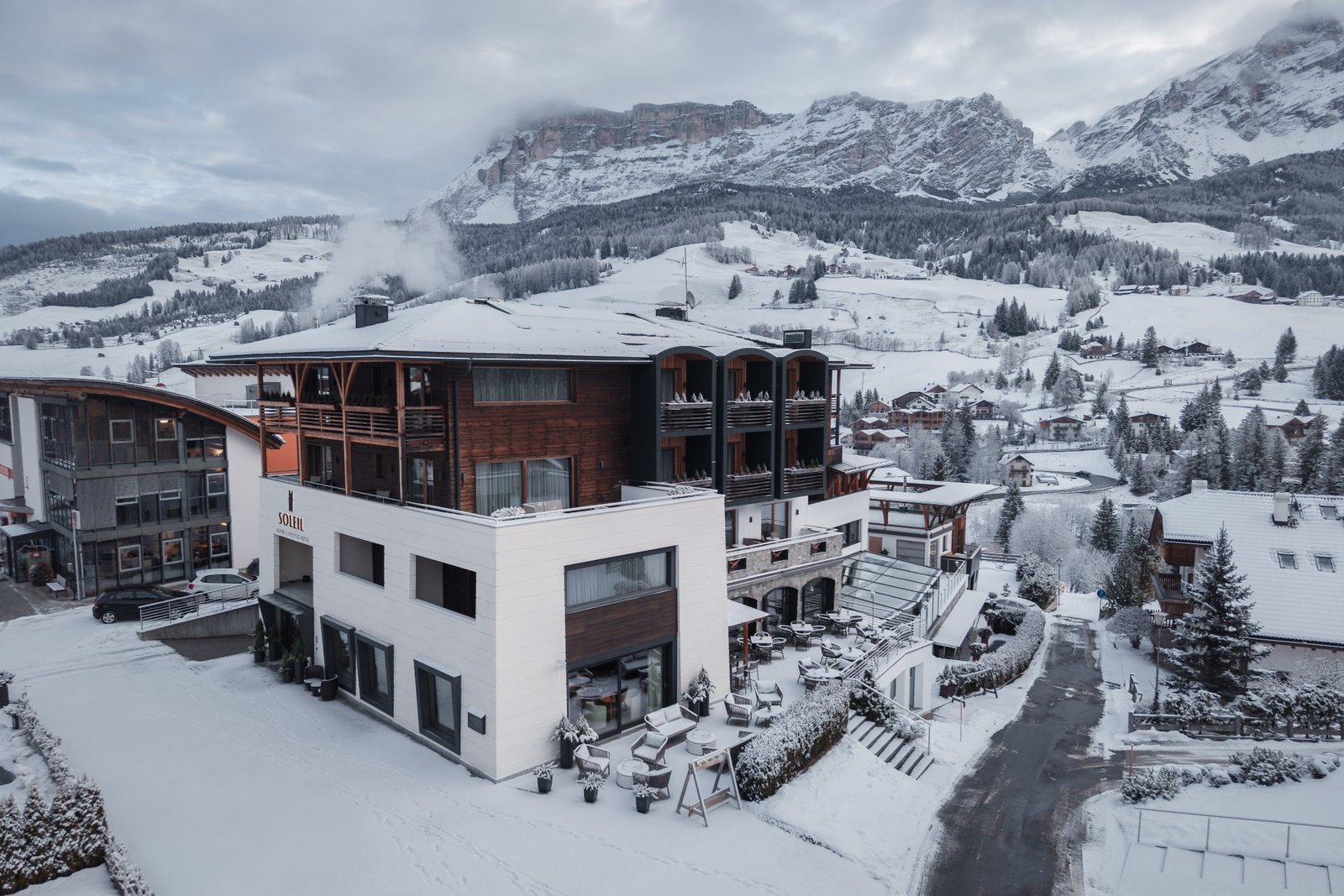 Soleil hotel winter exterior